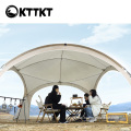 Outdoor rain and sun protection dome canopy